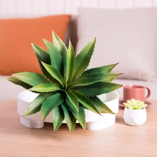 Succulents Plants Artificial Aloe Plant, 12.5Inch Large Faux Succulents Unpotted, Premium Crafting DIY Greenery Decor for Indoor & Outdoor(Green) {3}
