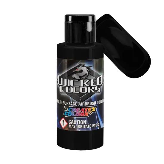 Smoke Black - Wicked Detail Semi Opaque Colors Airbrush Paint, Matte Finish, 2 oz. {1}