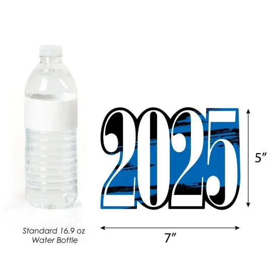 Big Dot of Happiness 2025 Blue Graduation Decorations - DIY Party Essentials - Set of 20 {6}