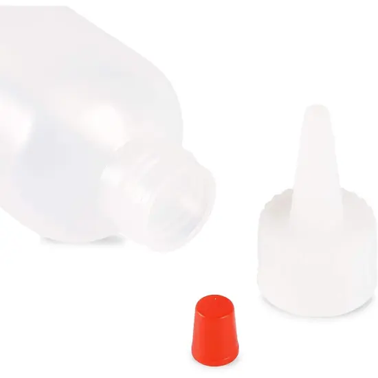Juvale Boston Round Squeeze Bottles with Red Caps (2 oz, White, 24 Pack) {5}