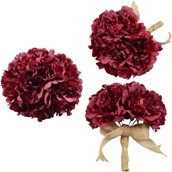 Artificial Flower Peonies, Silk Peonies with 6" Stems, Flowers Suitable for Wedding Bouquets, {6}
