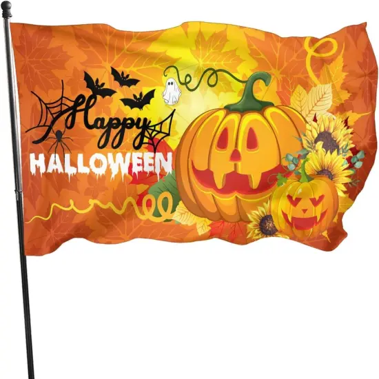 Halloween Pumpkin Flag 3x5 Ft Outdoor Decoration {1}
