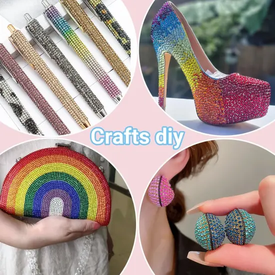 18000Pcs 3mm Flat Back Resin Rhinestones with 3Pcs B7000 Glue and Tweezer - 15 Colors {5}