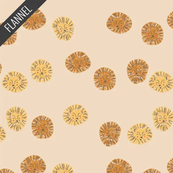 Lush Lions Snug Flannel in Warm (f11809) | Art Gallery Flannel | AGF Studio | Art Gallery {1}