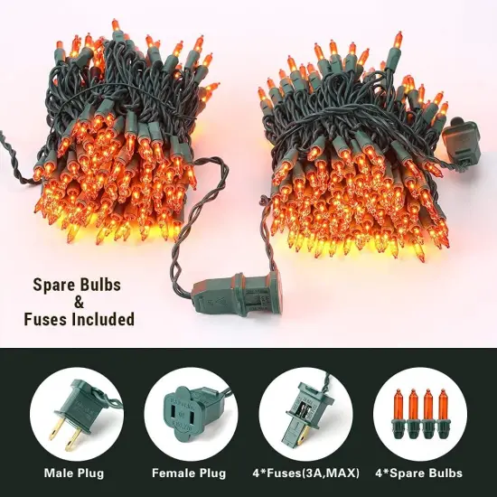 Orange Halloween String Lights - 69.6FT, 300 Count {5}