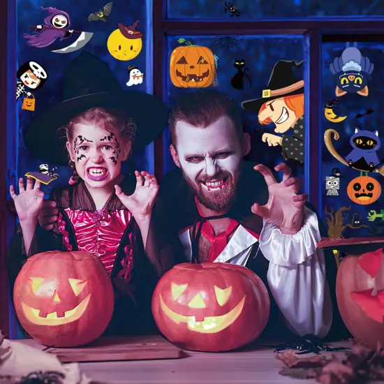 9 Sheets Halloween Window Clings (137Pcs) {4}