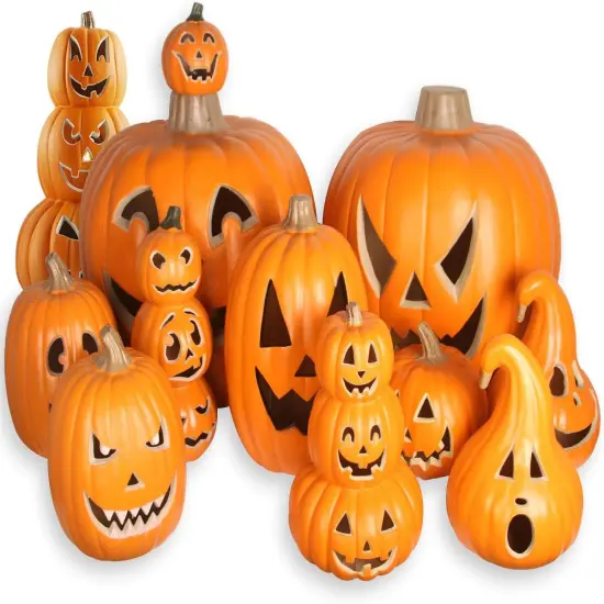 Outdoor Lighted Pumpkin for Halloween - Jack O Lantern {4}