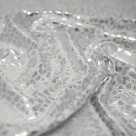 Cloudy Leo Foil Printed Spandex Fabric {4}