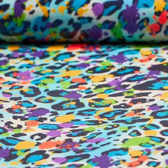 Party Animal Foil Printed Spandex Fabric Lime Green {3}