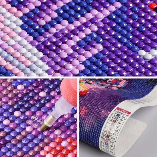 Diamond Painting Kits for Adults, Retro Witch 5D Diamond Art Kits, Halloween Witch Diamond Gem Painting Crafts Home Wall Decor 30x40cm {4}