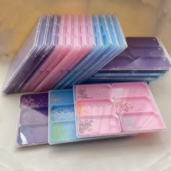 Diamond Painting Trays with Lids, 6 Pack Diamond Painting Trays with Storage Containers, 2-in-1 Diamond Art Storage and Diamond Art Trays {6}