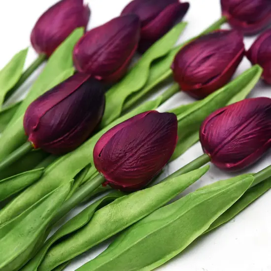 Tulips Artificial Flowers &ndash; 15 Stems Faux Tulip Bouquet in Gift Box {5}