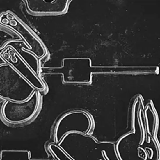 Large Hopping Bunny Lolly Chocolate Mold for Easter Treats {4}