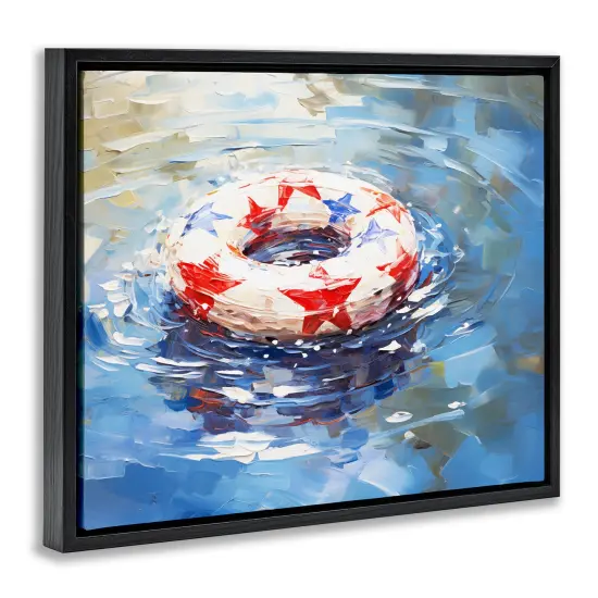 Stupell Industries Patriotic Pool Floatie Floating Frame By Arlington Prints {9}