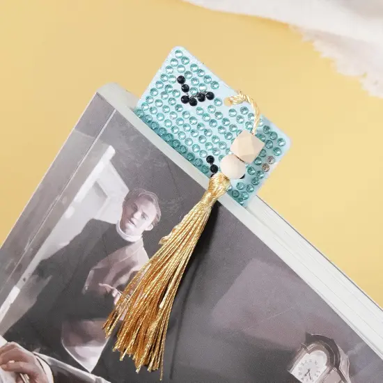 6 PCS 5D Puzzle Diamond Painting Bookmarks Deer in Forest Acrylic Diamond Art {3}