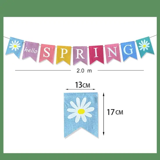 Pre-assembled Burlap Happy Easter Decorations Welcome Spring {4}