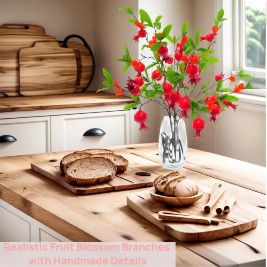 3 Pieces Artificial Pomegranate Fruit Flower {4}