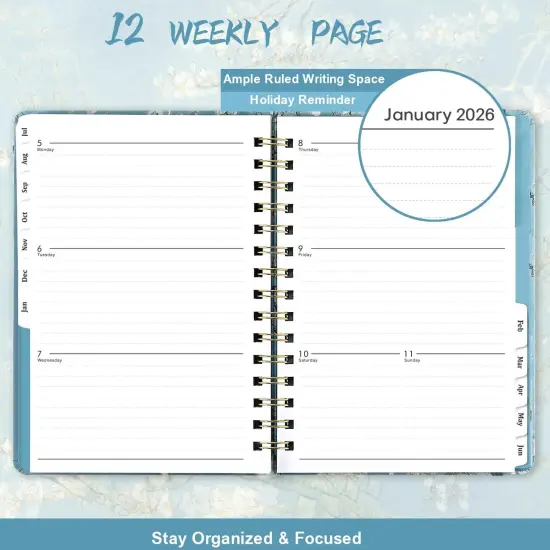 2025-2026 Planner – Planner 2025-2026, July 2025 - June 2026, Weekly & Monthly Planners, 8.5" x 6.4", Hardcover, Twin-Wire Binding, Monthly Tabs, Inner Pocket, Daily Organizer {2}