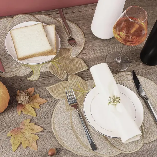 Set of 4 Fall Thanksgiving Pumpkin Placemats {4}