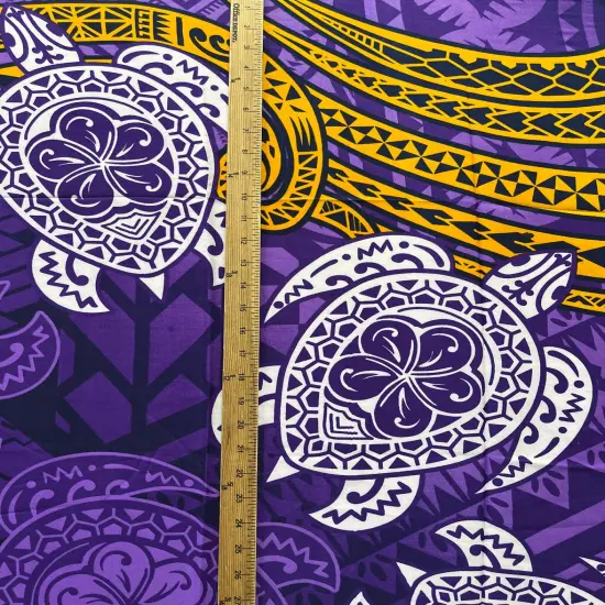 Turtles Traditional Tattoo Polyester Sarong 72" L x 45" W Purple {7}