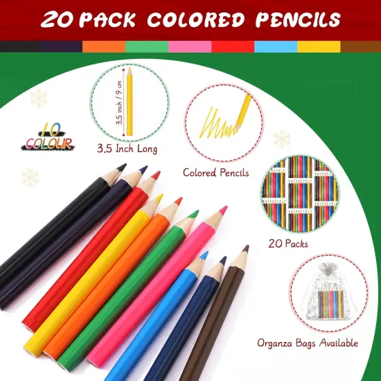 20 Sets Easter Activity for Kids 20 Pcs Easter Coloring Page with 20 Pack Coloring Pencils and Organza Bags {3}