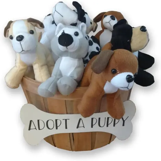 4E's Novelty 12 Pack Assorted Stuffed Dogs - 5&rsquo;&rsquo; Small Plush Animals in 6 Designs, Dog Themed Party Favors {5}