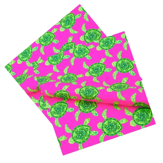 Lucid Aquatic Turtles Printed Spandex Fabric Famous {5}