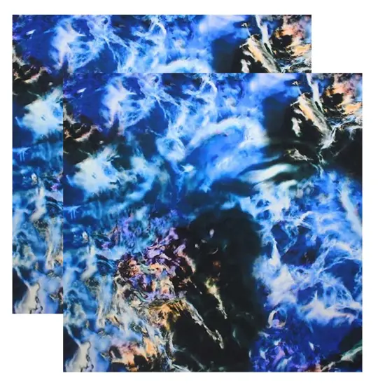 Abstract Ocean View Printed Spandex Fabric {5}