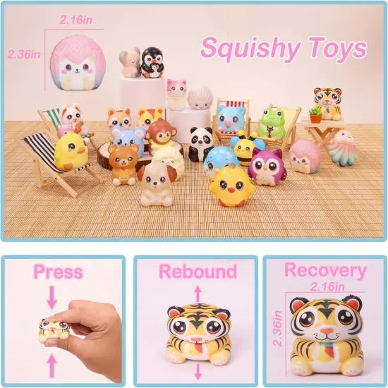 24 PCS Squishies for Kids Bulk - Kids Party Favors Kids Prizes for Rewards for School Classroom Treasure Box Prizes {2}