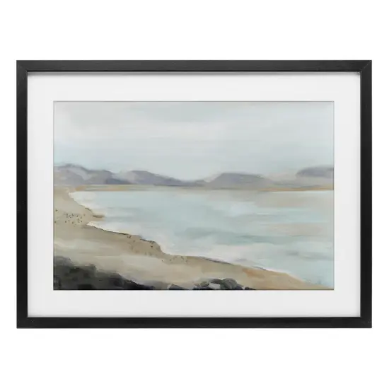 Stupell Industries Dreamy Coastline Abstraction Framed Print Under Glass, design by Hannah Dawson {1}