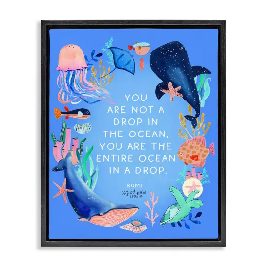 Stupell Industries Entire Ocean In A Drop Floating Frame, design by Glad You're Here Co. {7}
