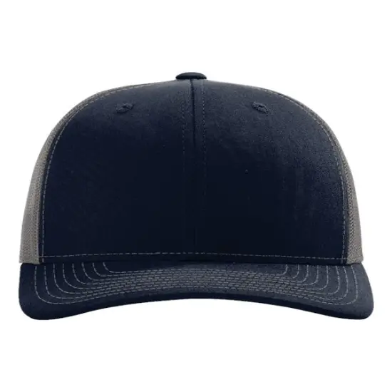 Richardson&reg; Snapback Trucker Cap Navy/ Charcoal {1}