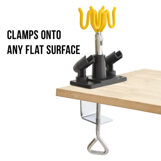 Universal Clamp-On 4-Airbrush Holder - Airbrush Accessories & Supplies for Garage or Workspace {4}