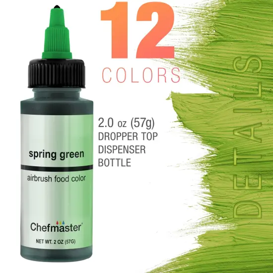 2-Ounce 12-Color Airbrush Cake Color Kit with USA Color Mixing Wheel {3}