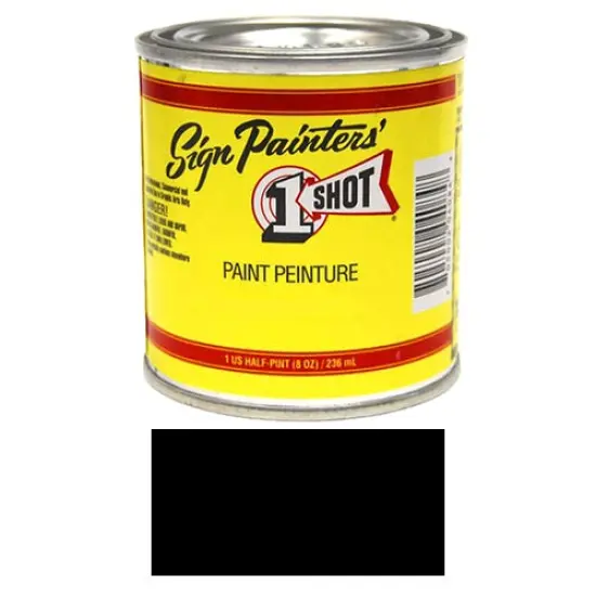 BLACK Pinstriping Lettering Enamel Paint, 1/2 Pint {1}