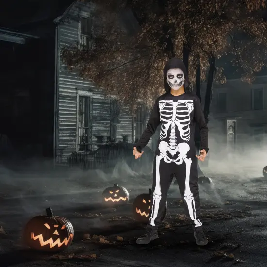 Skele Jumpsuit Child Costume {4}