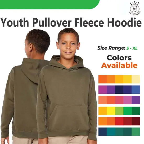 LAT&reg; Youth Pullover Fleece Hoodie MAUVELOUS {2}