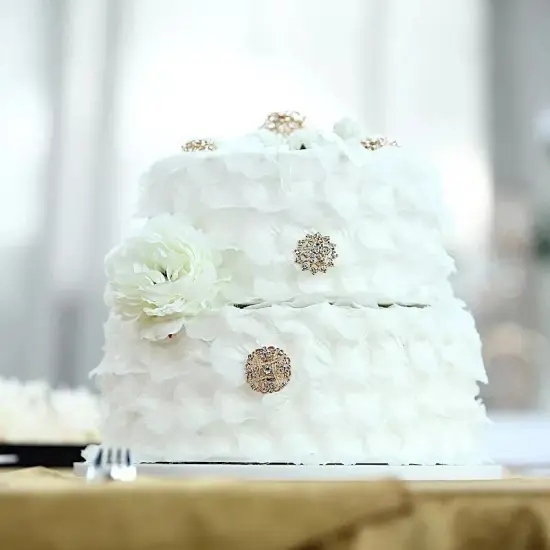 20 pcs Gold Metal Assorted Brooches Floral Pins Rhinestones Wedding Decorations {2}