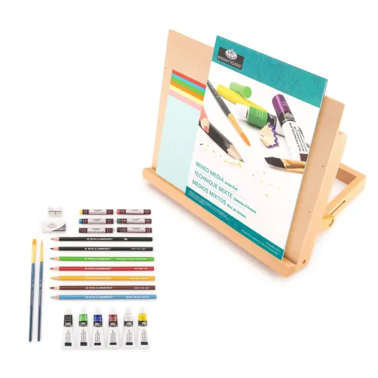 REA5620 | Mixed Media Flat Easel Art Set - 40pc {4}