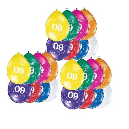 60 A Round Jewel Assortment Latex Balloons 11" Birthday Anniversary Party Balloons {2}
