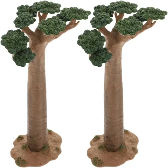 2pcs Model Tree Mini Baobab Tree Train Scenery Architecture Trees Fake Trees Miniature Artificial Tree Fake Plants {1}