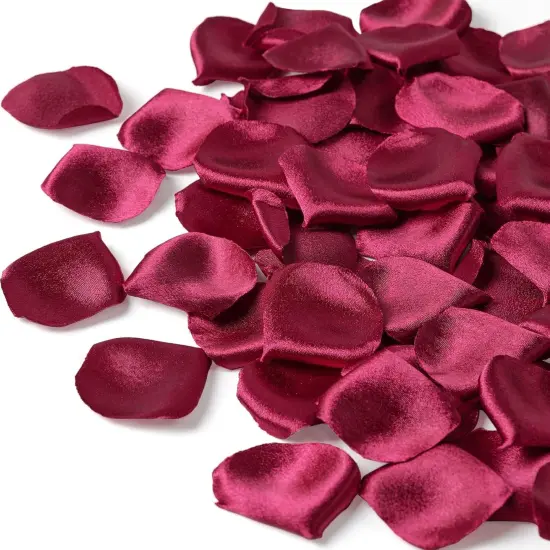 300pcs Silk Rose Petals Burgundy Heart Flower Petals for Wedding {1}