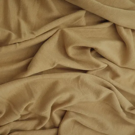 1 Yard Vortex Washed Jersey Solid Fabric, 58/60&Prime; Wide Rayon Spandex Blend HONEY MUSTARD {2}