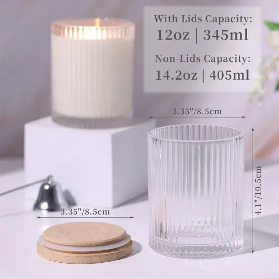 14OZ Clear Glass Candle Jars for Making Candles {2}