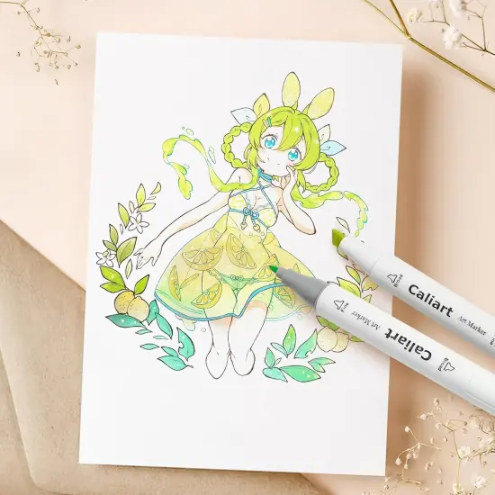 61 Colors Brush & Fine Permanent Alcohol Markers {2}