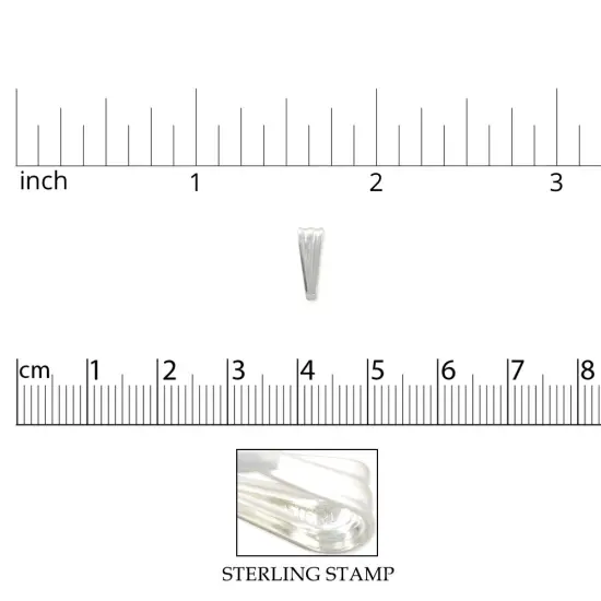 JewelrySupply Bail Snap On 11x2.5mm Sterling Silver (1-Pc) {2}