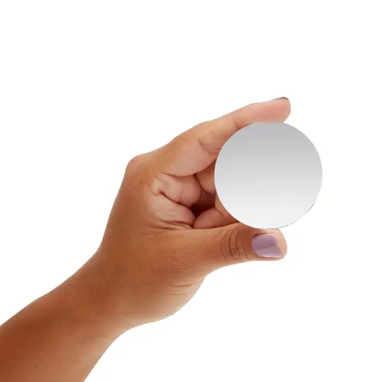 60-Pack Small Round Mirrors for Crafts, 2-Inch Glass Tile Circles for Wall and Table Decor, Mosaics, DIY Home Projects, Holiday Decorations, Arts and Crafts Supplies Silver {7}