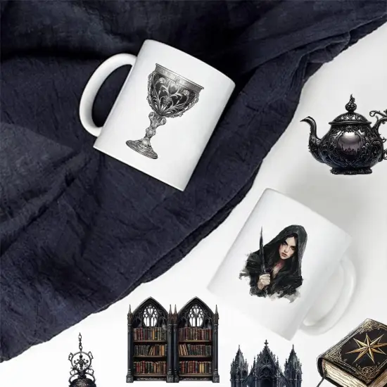 50 PCS Gothic Witchcraft Stickers {4}