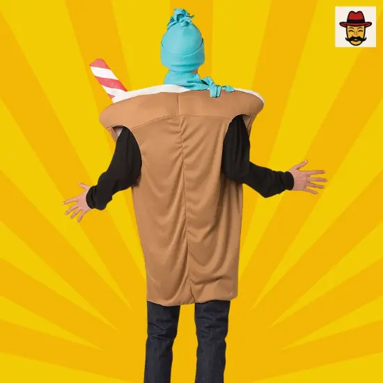 Cold Brew Coffee Adults Costume Tunic with Hat and Scarf Funny Halloween Party Outfit {6}