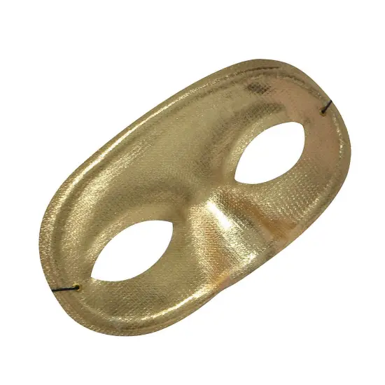 Half Domino Mask Metallic Gold Satin {5}